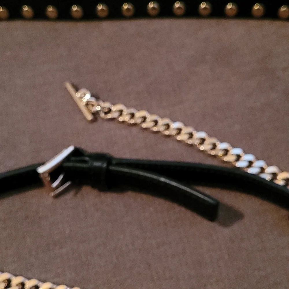 Michael kors Black leather guitar strap
